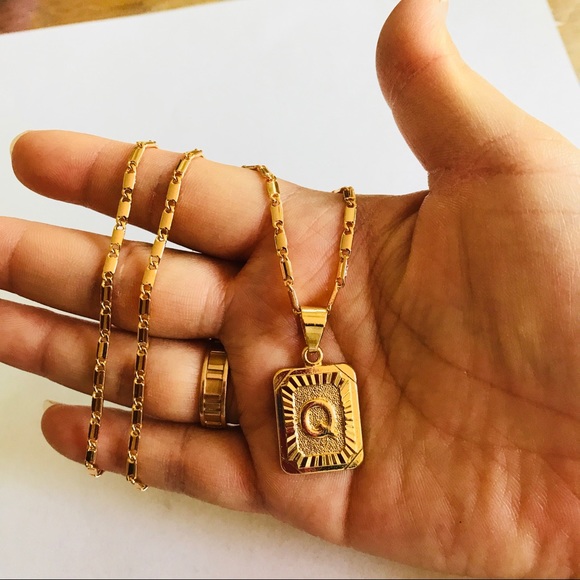 Letters Necklaces 18k Yellow Gold Plated - Picture 5 of 8